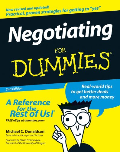 Negotiating For Dummies book pdf free download